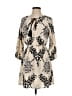 Pink Owl 100% Polyester Paisley Tan Casual Dress Size S - photo 1
