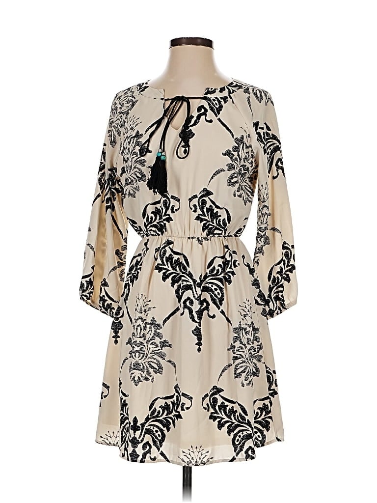 Pre-owned Pink Owl Casual Dress In Brown