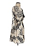 Pink Owl 100% Polyester Paisley Tan Casual Dress Size S - photo 4