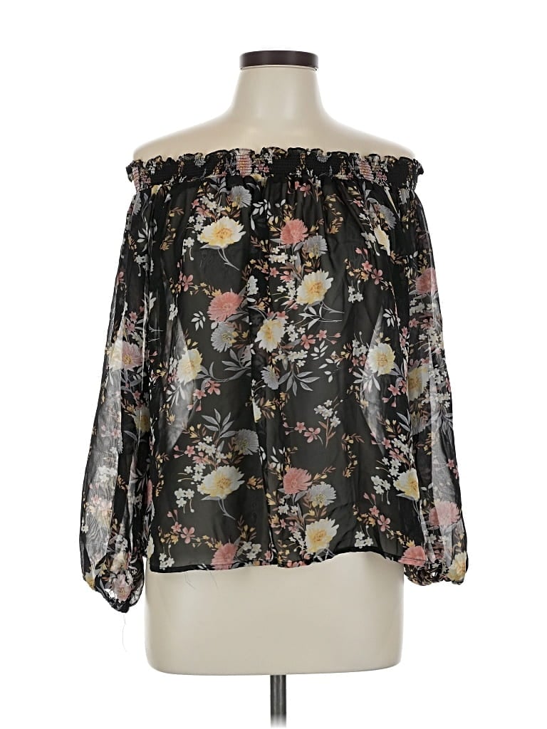 Pre-owned Jeans By Buffalo 3/4 Sleeve Blouse In Black