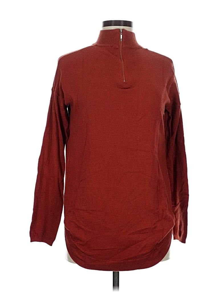 Pre-owned Cyrus Turtleneck Sweater In Burgundy