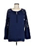 Neiman Marcus 100% Polyester Blue Long Sleeve Blouse Size M - photo 1