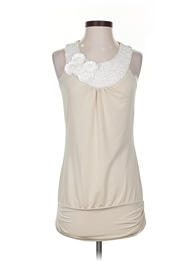 Pre-owned Studio Y Sleeveless Blouse In White
