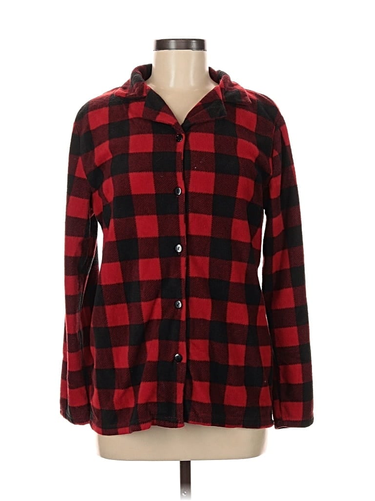 Pre-owned Assorted Brands Long Sleeve Blouse In Red