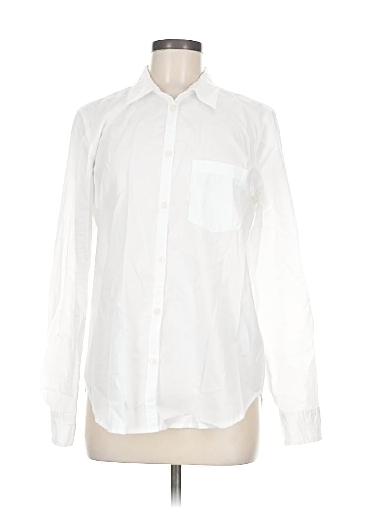 Pre-owned Gap Long Sleeve Button Down Shirt In White