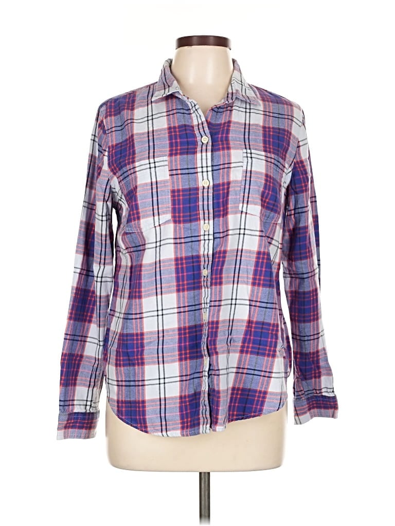 Pre-owned Old Navy Long Sleeve Button Down Shirt In Purple