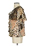 Simonton Says Animal Print Brown Short Sleeve Blouse Size XS - photo 5