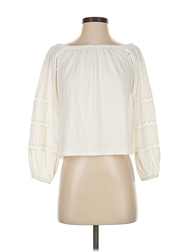 Pre-owned Lilly Pulitzer 3/4 Sleeve Blouse In White