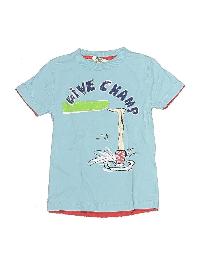 Pre-owned Mini Boden Kids' Short Sleeve T-shirt In Blue