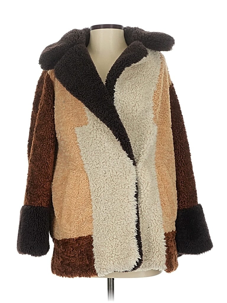 Pre-owned A.l.c Faux Fur Jacket In Brown