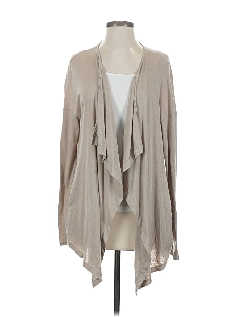 Pre-owned Three Dots Cardigan Sweater In Brown