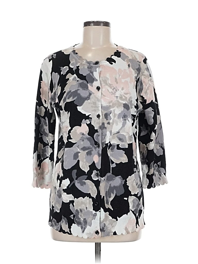 Pre-owned Isaac Mizrahi Live Cardigan Sweater In Gray