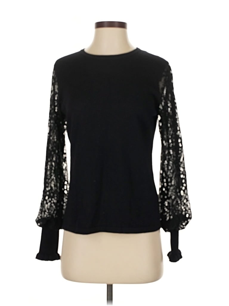 Pre-owned Vince Camuto Pullover Sweater In Black