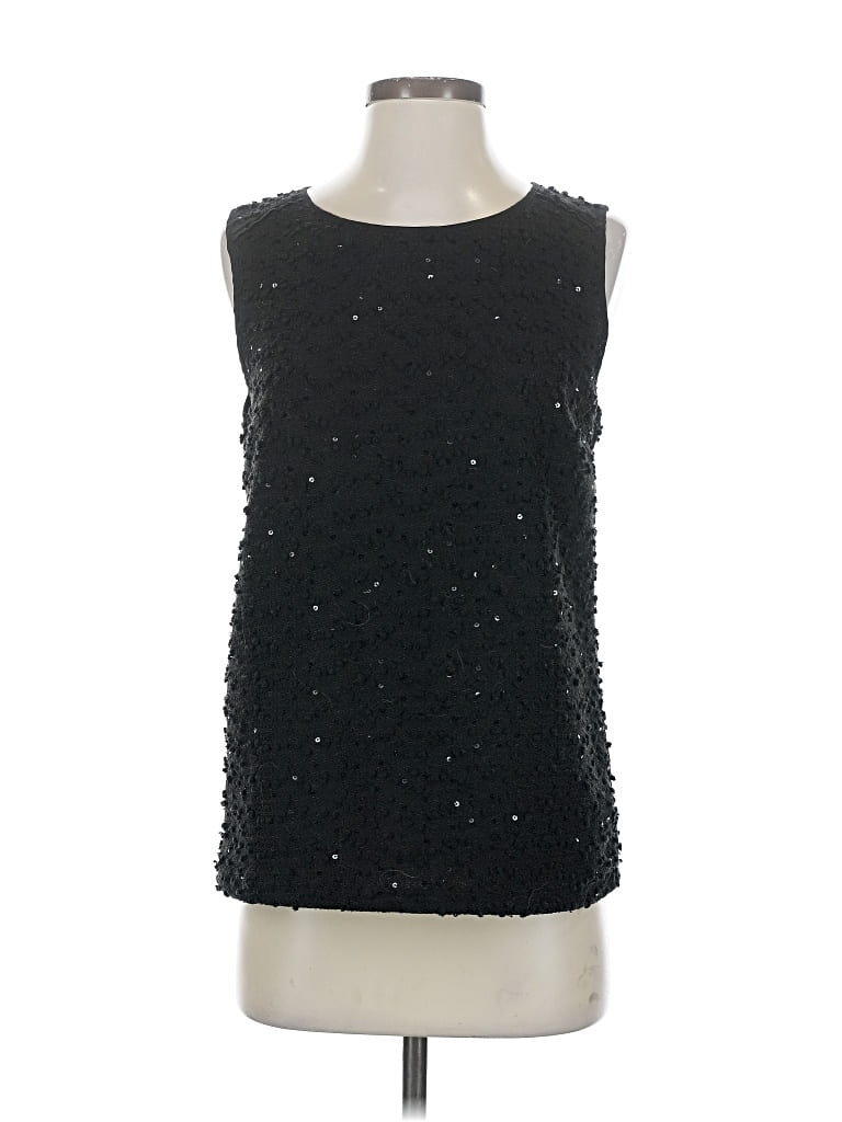 Pre-owned Ann Taylor Sleeveless Blouse In Black