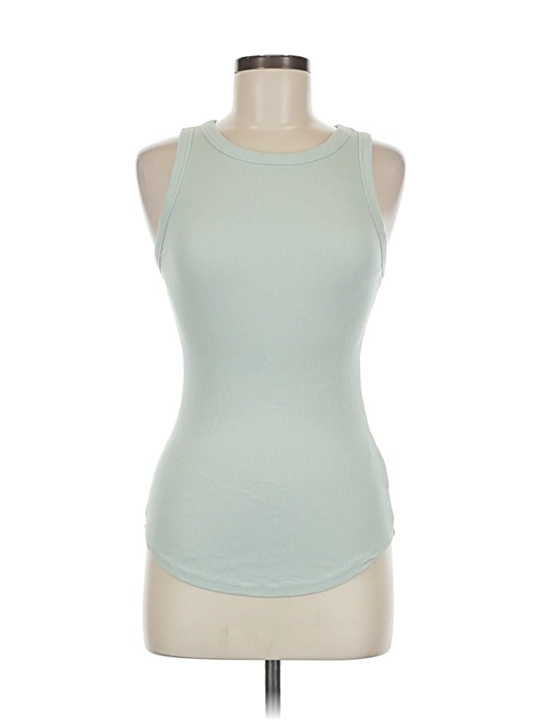 Pre-owned A New Day Tank Top Green Halter Neckline Tops