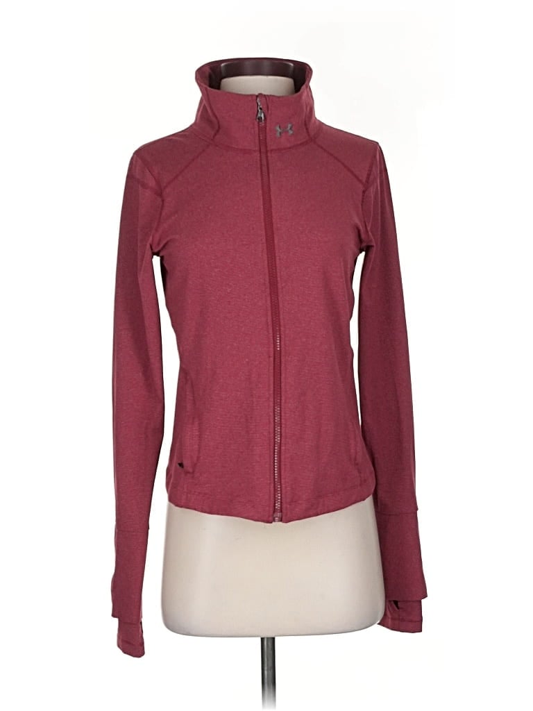 Pre-owned Under Armour Track Jacket In Burgundy