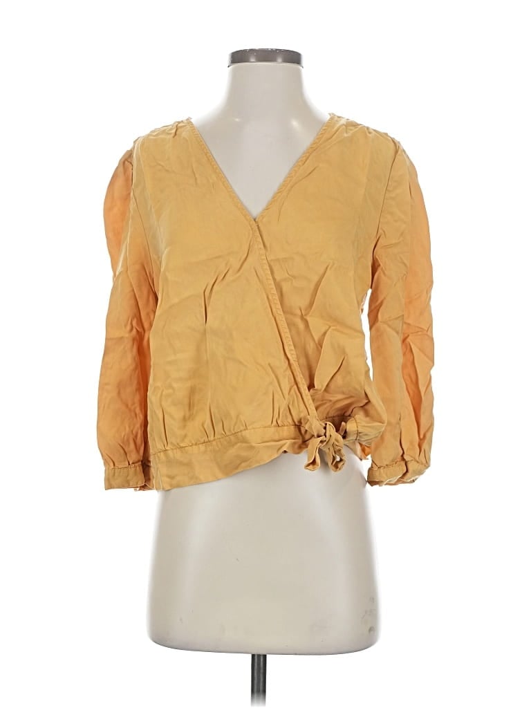 Pre-owned Velvet Heart 3/4 Sleeve Blouse In Yellow