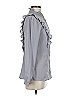 Octavia 100% Polyester Gray Long Sleeve Blouse Size M - photo 4