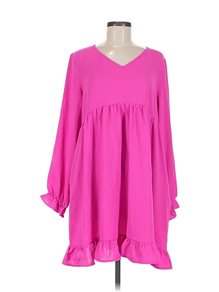 Pre-owned Jodifl 3/4 Sleeve Top Pink V Neck Tops