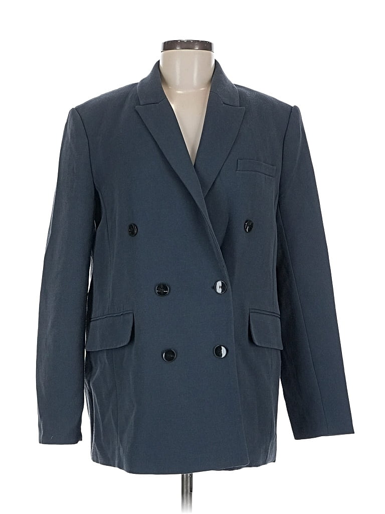 Pre-owned Zara Blazer Jacket In Blue