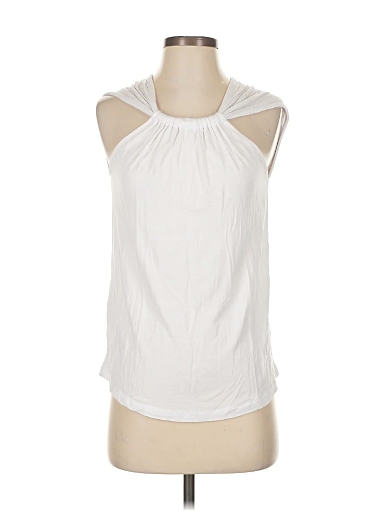 Pre-owned Amour Vert Sleeveless Blouse In White