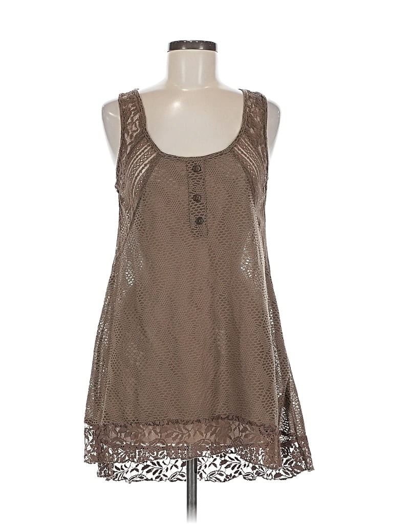 Pre-owned Blue Bird Sleeveless Blouse In Brown