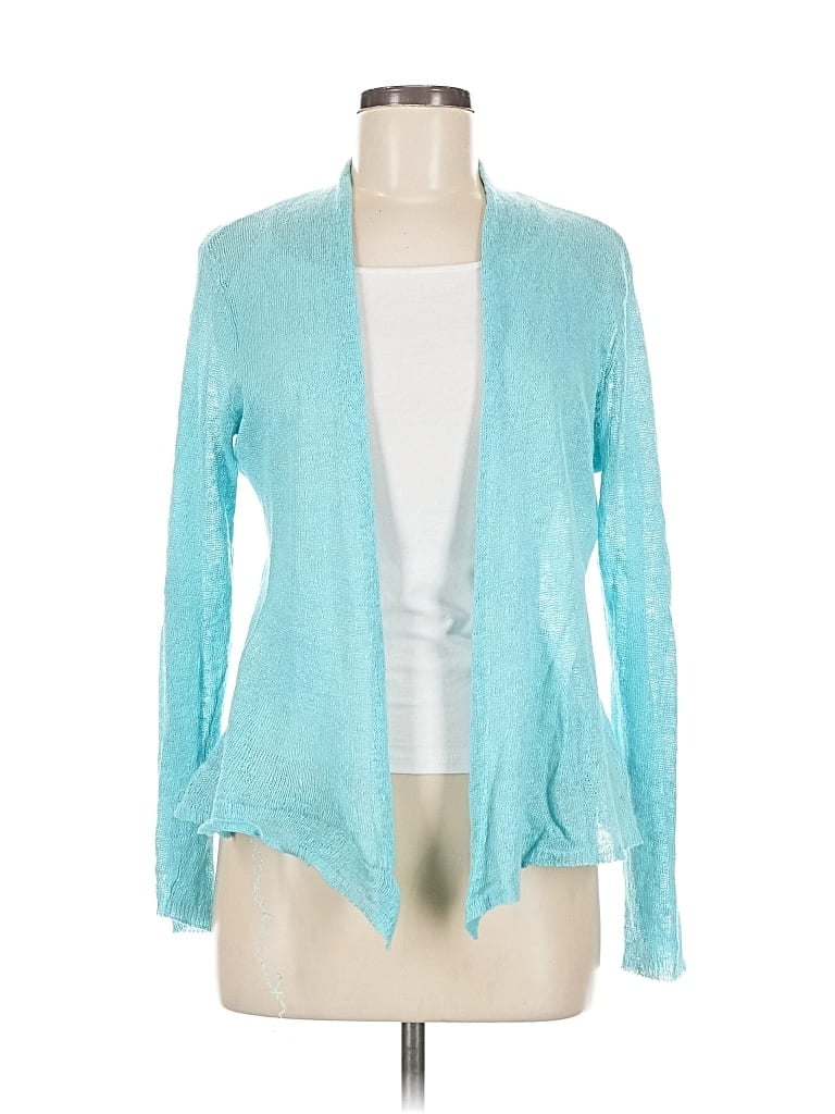 Pre-owned Eileen Fisher Cardigan Sweater In Blue