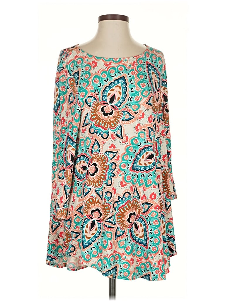 Pre-owned Chico's 3/4 Sleeve T-shirt In Blue