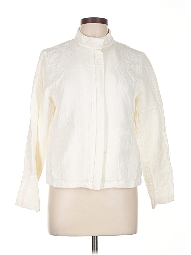 Pre-owned Eileen Fisher Jacket In White