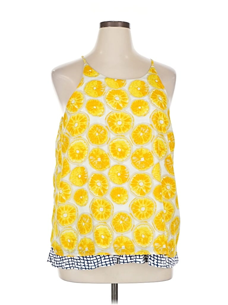 Pre-owned Porridge Sleeveless Blouse In Yellow