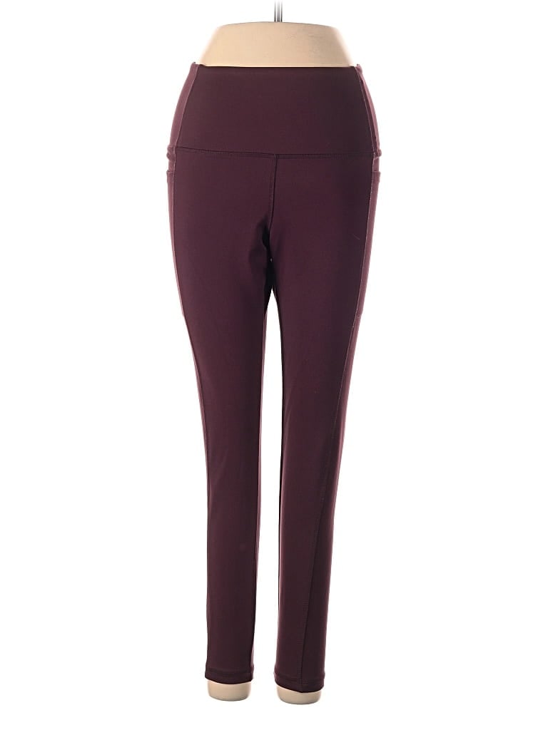 Pre-owned Danskin Active Pants In Burgundy