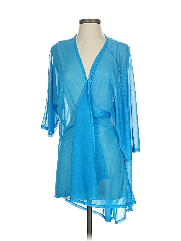 Pre-owned Lularoe Kimono In Blue