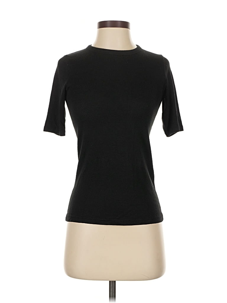 Pre-owned Rag & Bone Short Sleeve Turtleneck In Black