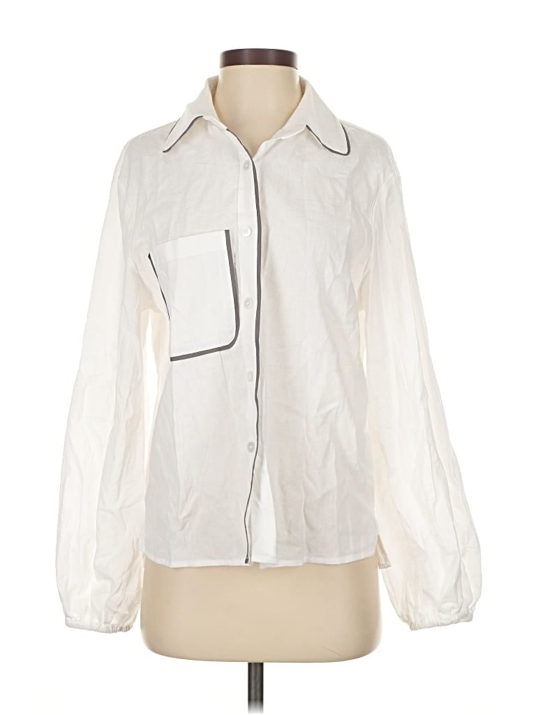 Commense Long Sleeve Blouse In White