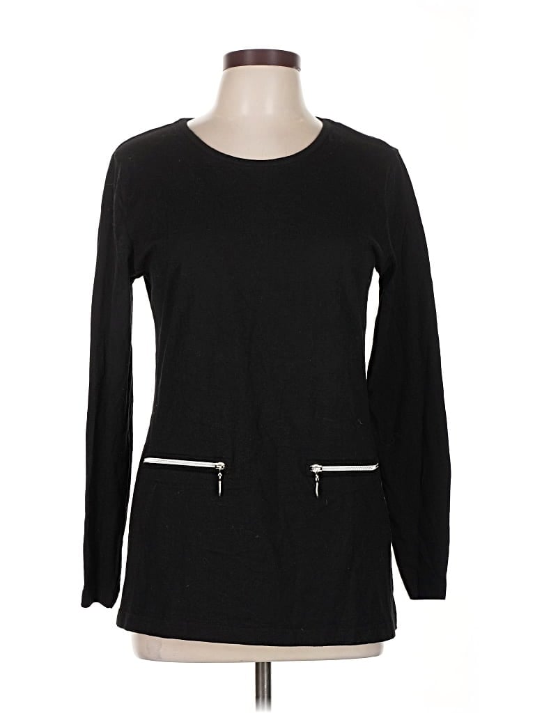 Pre-owned Unbranded Long Sleeve T-shirt In Black