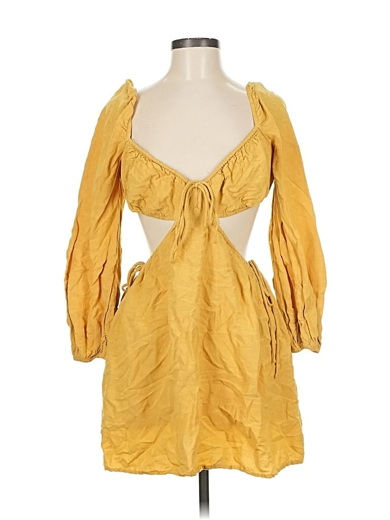 Pre-owned 12th Tribe Cocktail Dress In Yellow