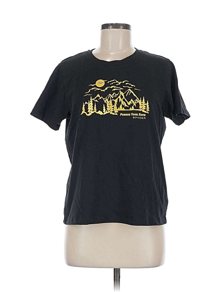 Pre-owned Spyder Short Sleeve T-shirt In Black