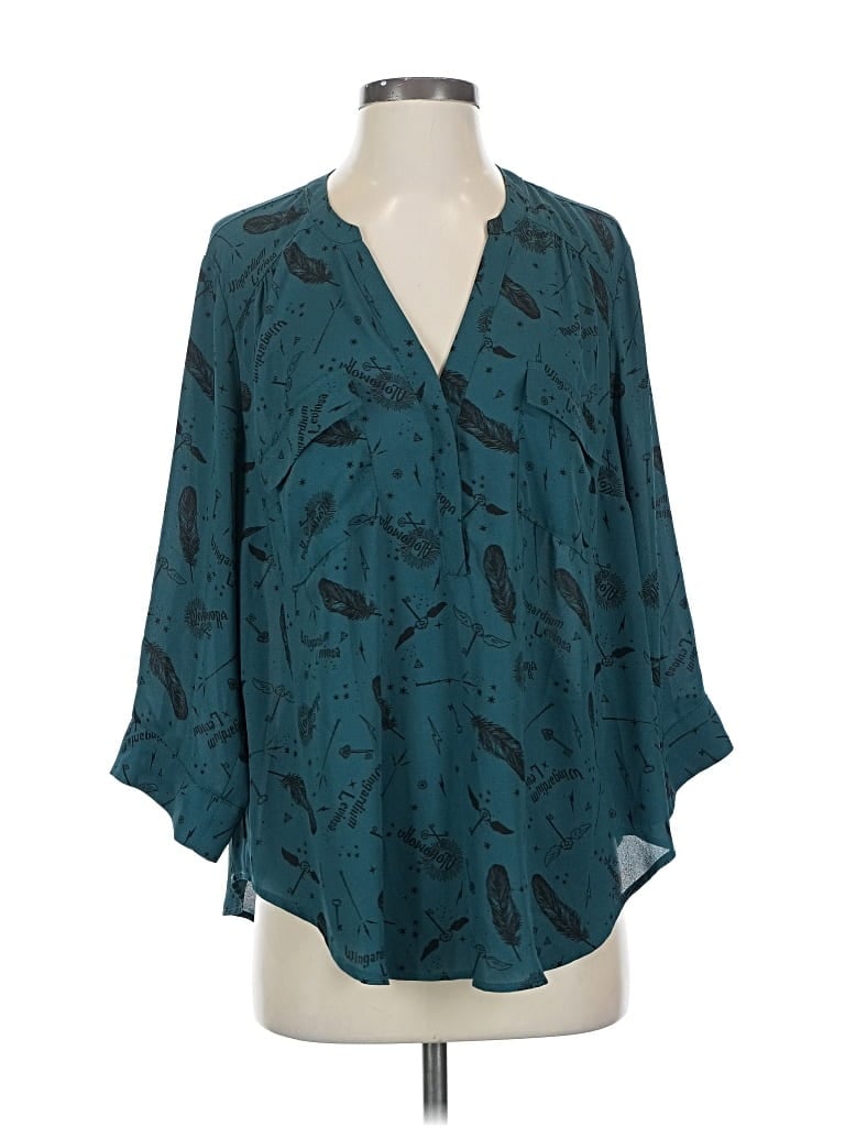 Pre-owned Harry Potter 3/4 Sleeve Blouse In Blue