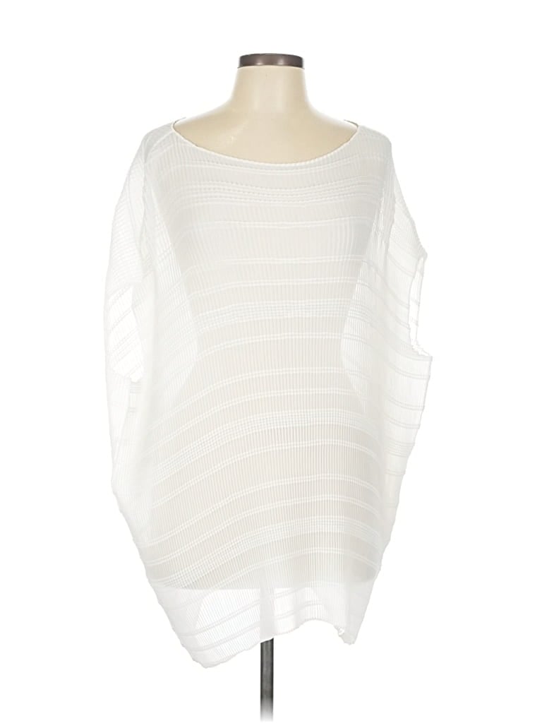 Pre-owned Lafayette 148 3/4 Sleeve Blouse In White