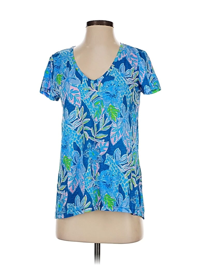 Pre-owned Lilly Pulitzer Short Sleeve T-shirt In Blue