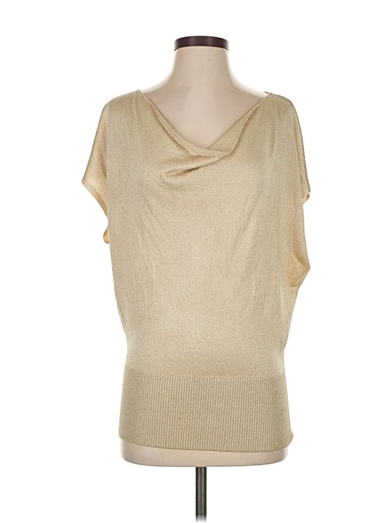 Pre-owned Alice And Olivia Alice + Olivia Sleeveless T-shirt In Gold