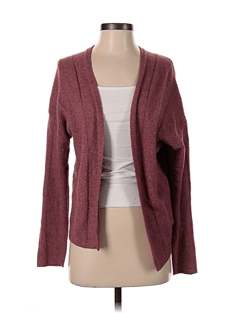 Pre-owned Pink Rose Cardigan Sweater In Burgundy