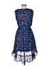 Bebop 100% Polyester Paisley Blue Casual Dress Size M - photo 2