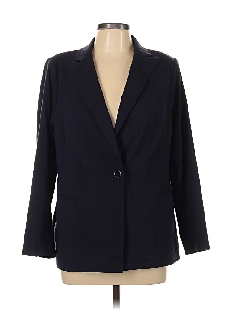 Pre-owned Lane Bryant Blazer Jacket In Blue