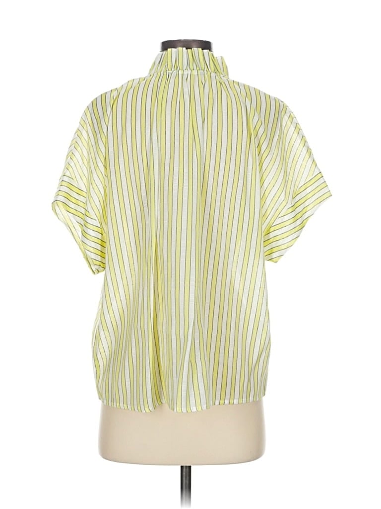 Pre-owned Banana Republic Factory Store Short Sleeve Blouse In Green