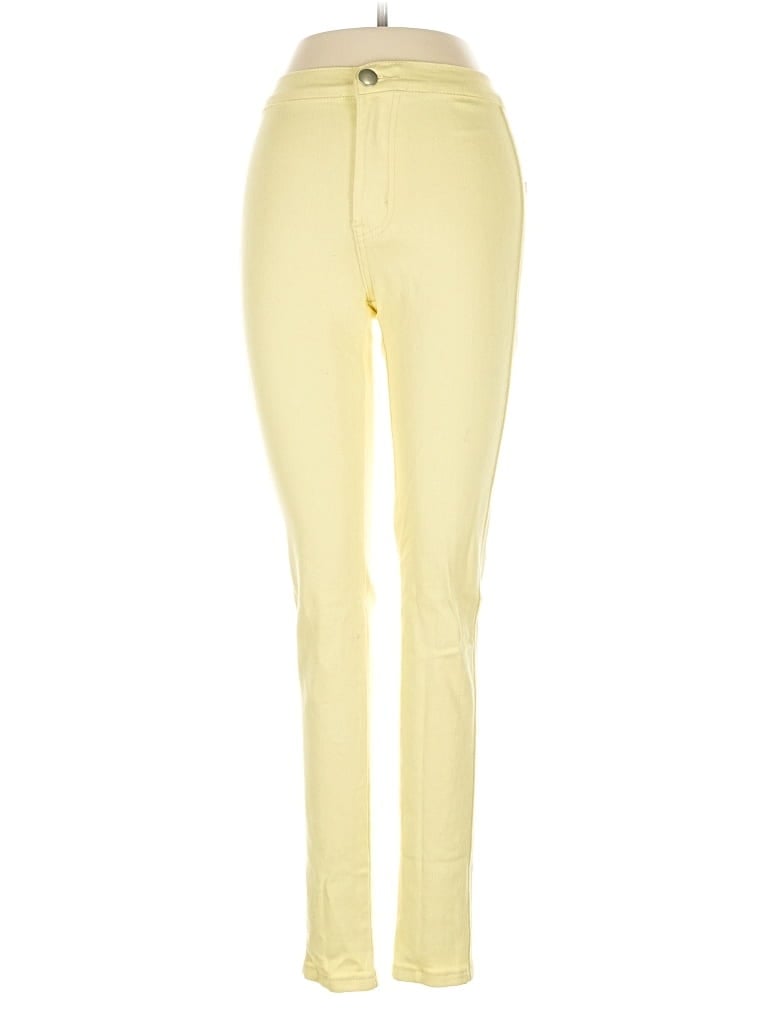 Pre-owned Prettylittlething Casual Pants In Yellow