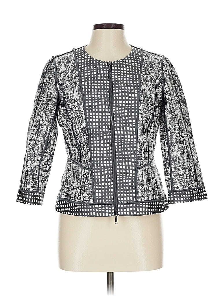 Pre-owned Lafayette 148 Jacket In Silver