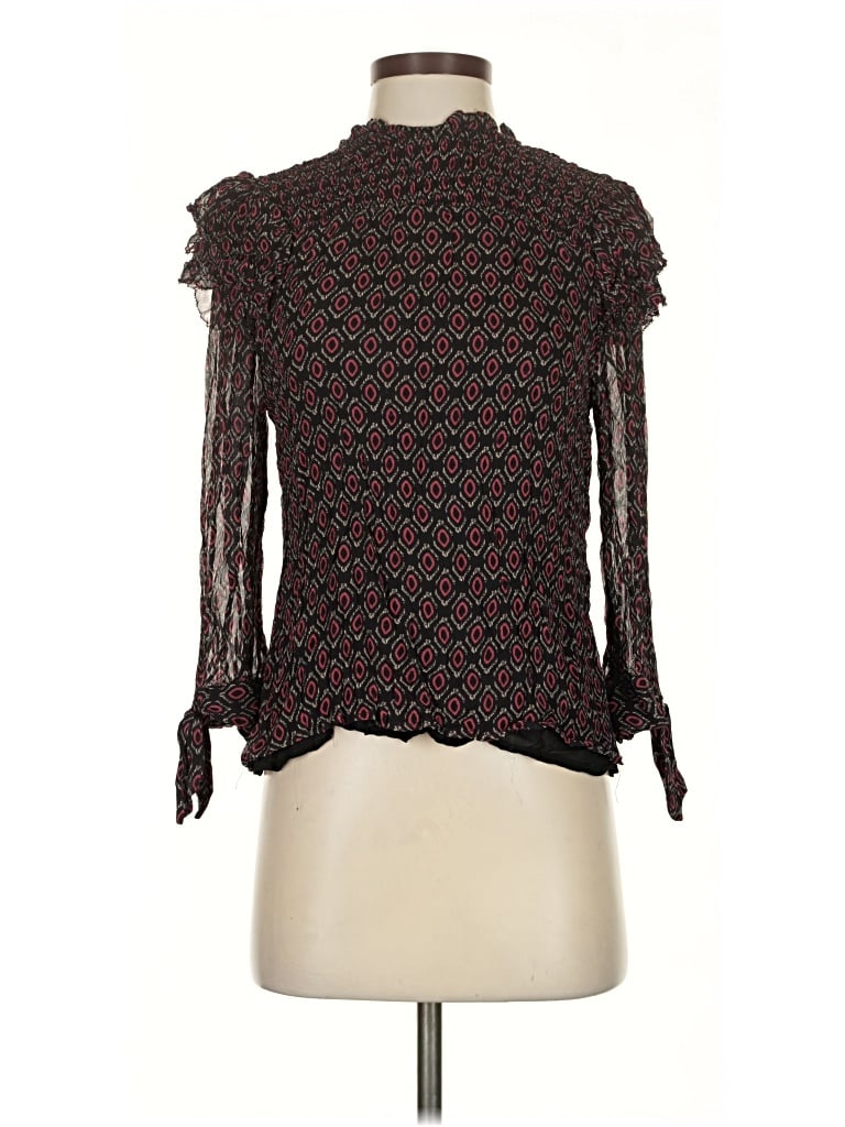 Pre-owned Caballero 3/4 Sleeve Blouse In Black