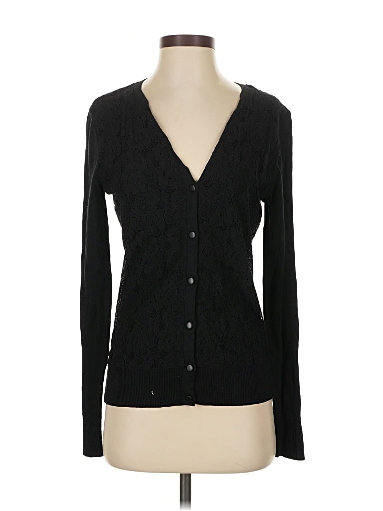 Pre-owned Merona Cardigan Sweater In Black