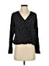 Rails Animal Print Black Long Sleeve Blouse Size XS - photo 1